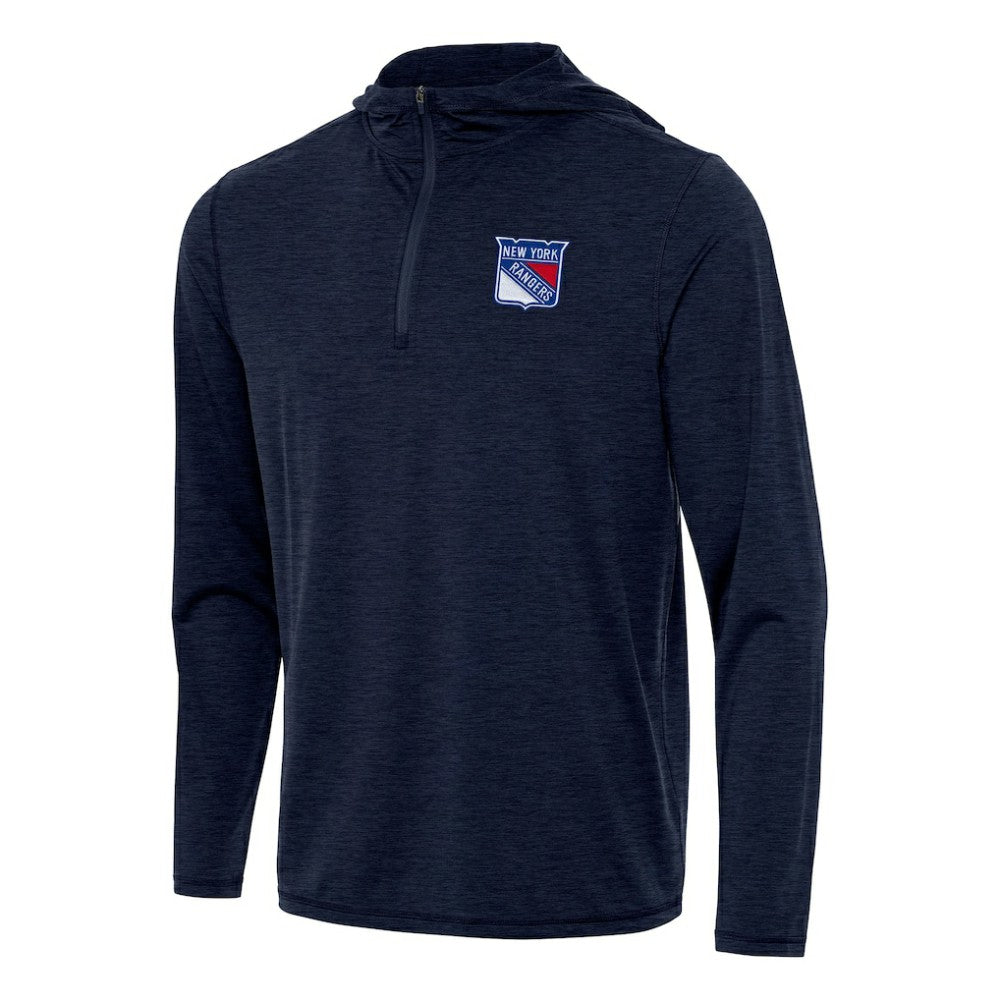 New York Rangers Antigua Tidy Quarter-Zip Hoodie - Heather Navy | US 202257162