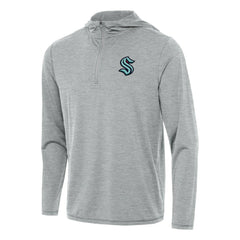 Seattle Kraken Antigua Tidy Quarter-Zip Hoodie - Heather Gray | US 202257167