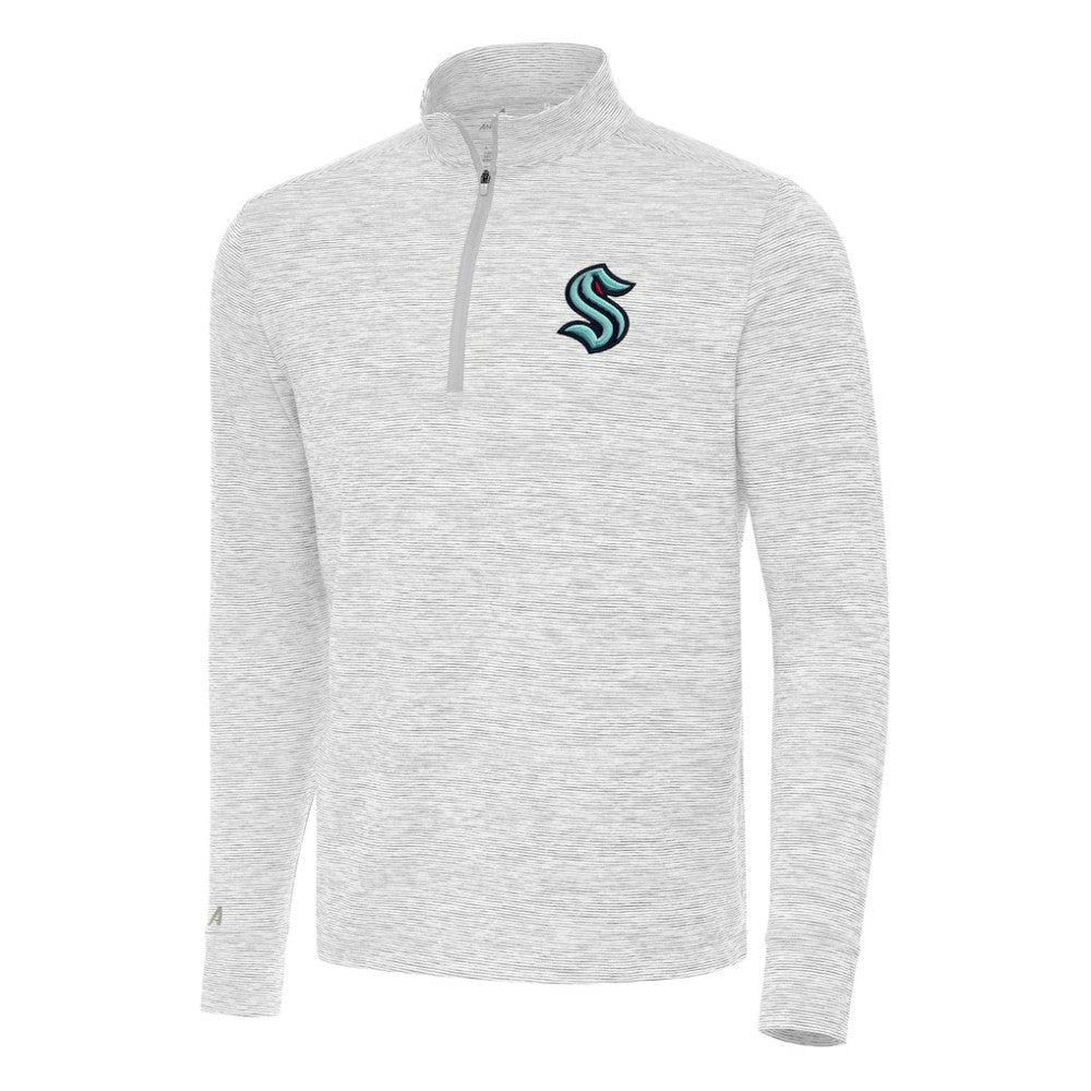 Seattle Kraken Antigua Cause Quarter-Zip Top - Gray | US 202257182