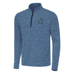Seattle Kraken Antigua Cause Quarter-Zip Top - Heather Navy | US 202257187