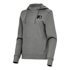 Philadelphia Flyers Antigua Women's Justice Pullover Hoodie - Heather Black | US 202257327