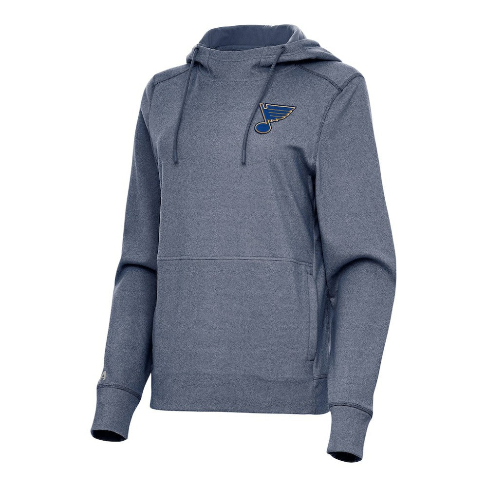 St. Louis Blues Antigua Women's Justice Pullover Hoodie - Heather Navy | US 202257333
