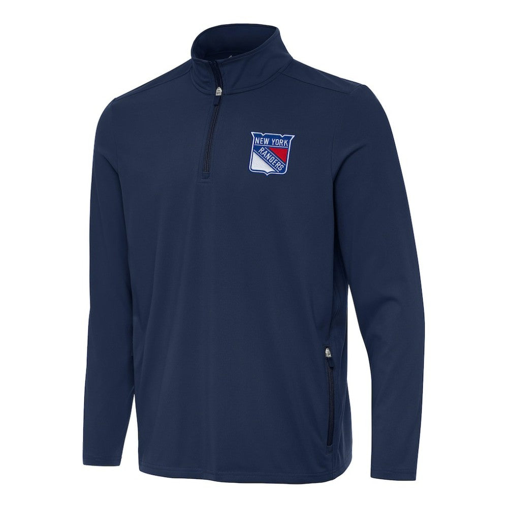 New York Rangers Antigua Perilous Quarter-Zip Sweatshirt - Navy | US 202257534