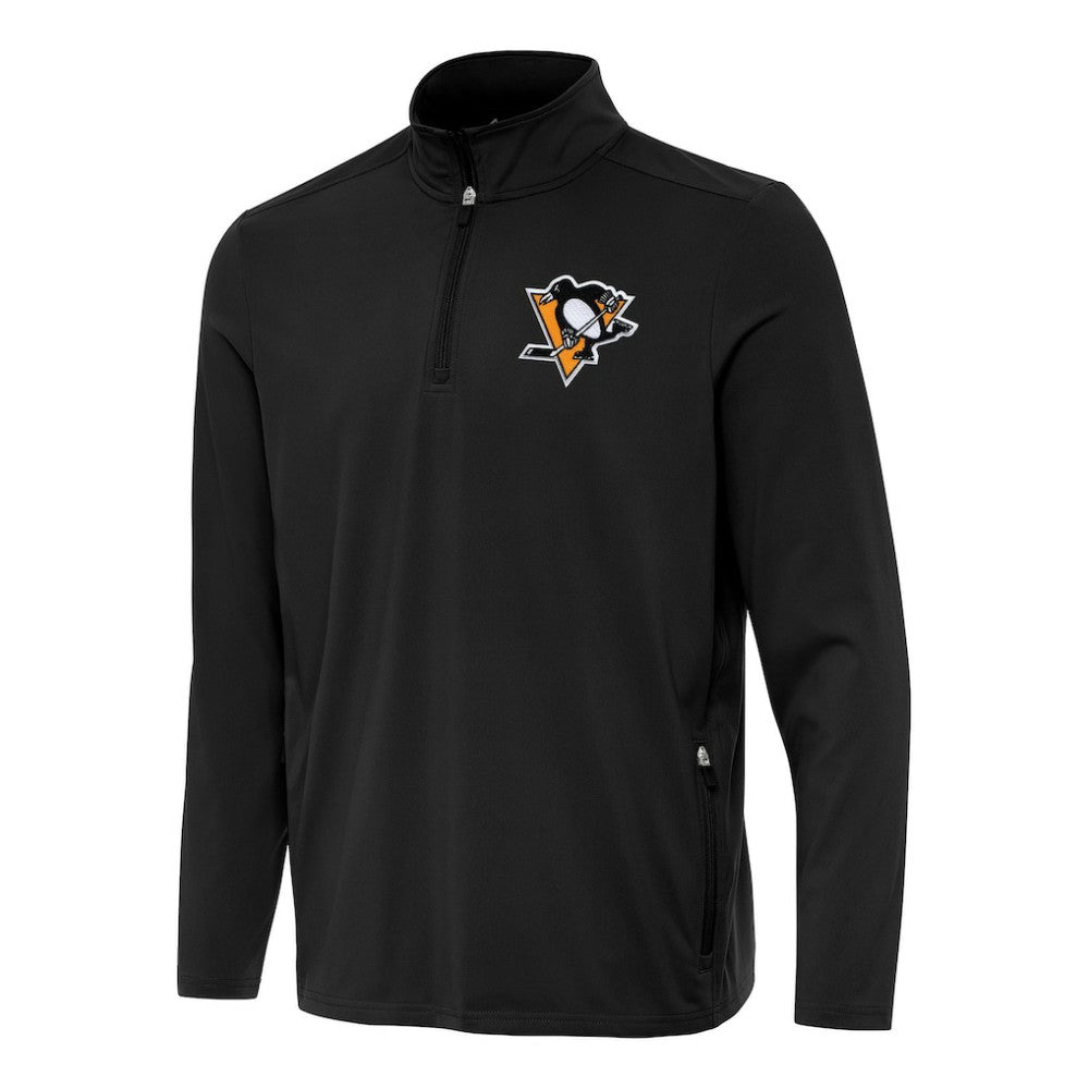 Pittsburgh Penguins Antigua Perilous Quarter-Zip Sweatshirt - Black | US 202257540