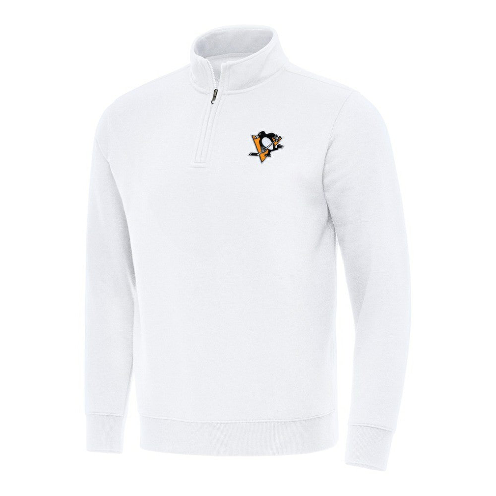 Pittsburgh Penguins Antigua Victory Quarter-Zip Mock Sweatshirt - White | US 202257589