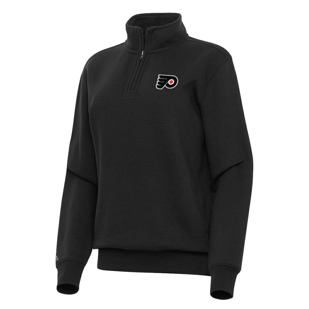 Philadelphia Flyers Antigua Women's Victory Quarter-Zip Sweatshirt - Black | US 202257595