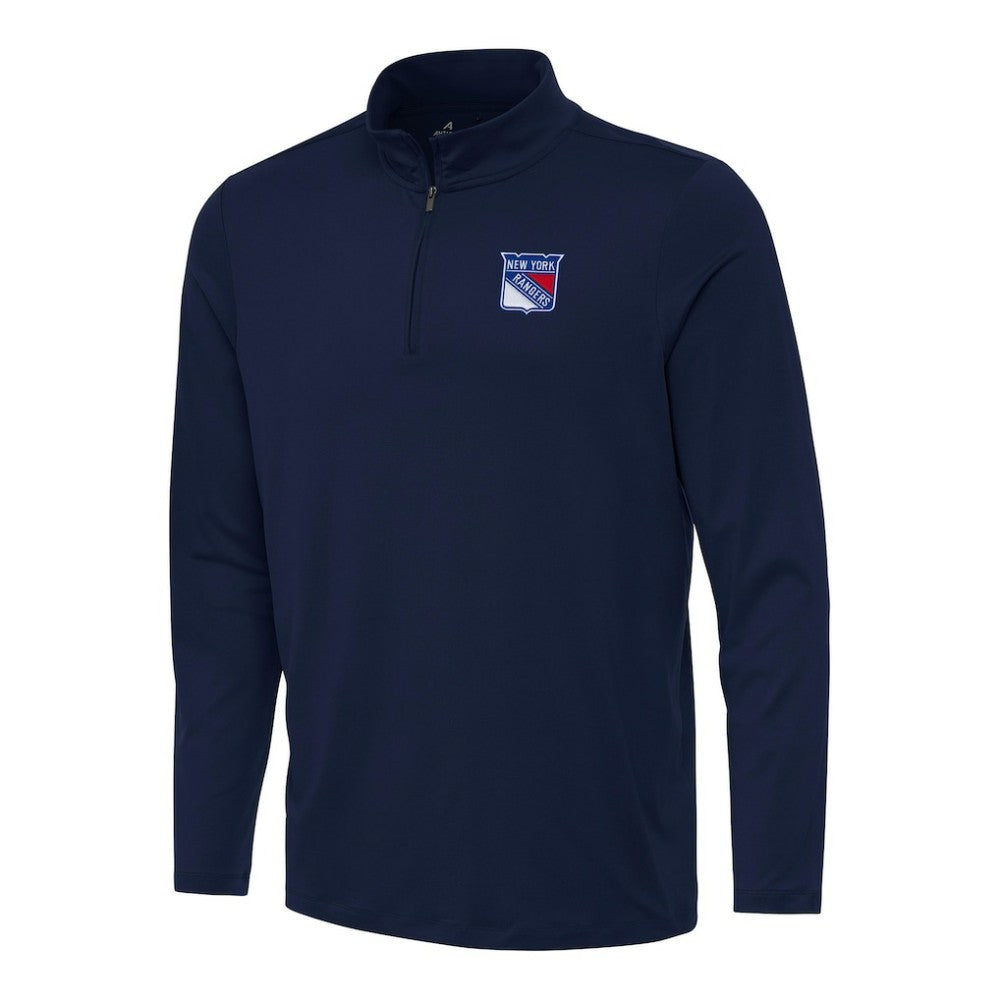 New York Rangers Antigua Reprocess Quarter-Zip Top - Navy | US 202257677