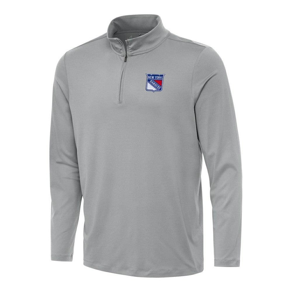 New York Rangers Antigua Reprocess Quarter-Zip Top - Gray | US 202257681