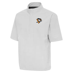 Pittsburgh Penguins Antigua Brisk Quarter-Zip Windbreaker - Heather Gray | US 202257855