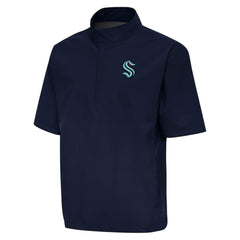 Seattle Kraken Antigua Brisk Quarter-Zip Windbreaker - Navy | US 202257867