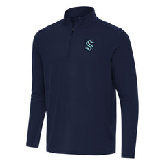 Seattle Kraken Antigua Intent Quarter-Zip Top - Navy | US 202257892
