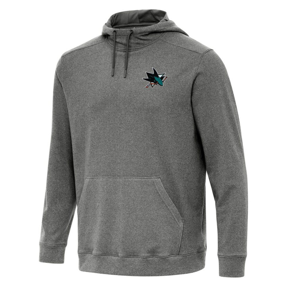 San Jose Sharks Antigua Cloud Pullover Hoodie - Heather Black | US 202257914