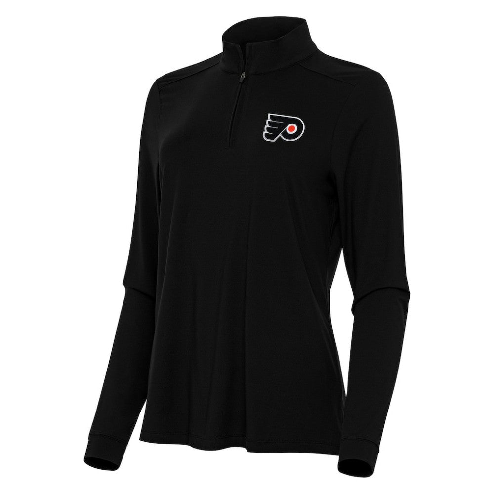 Philadelphia Flyers Antigua Women's Intent Quarter-Zip Top - Black | US 202258201