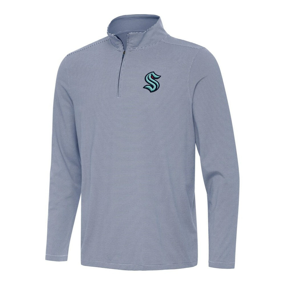 Seattle Kraken Antigua Twine Quarter-Zip Top - Navy | US 202258253