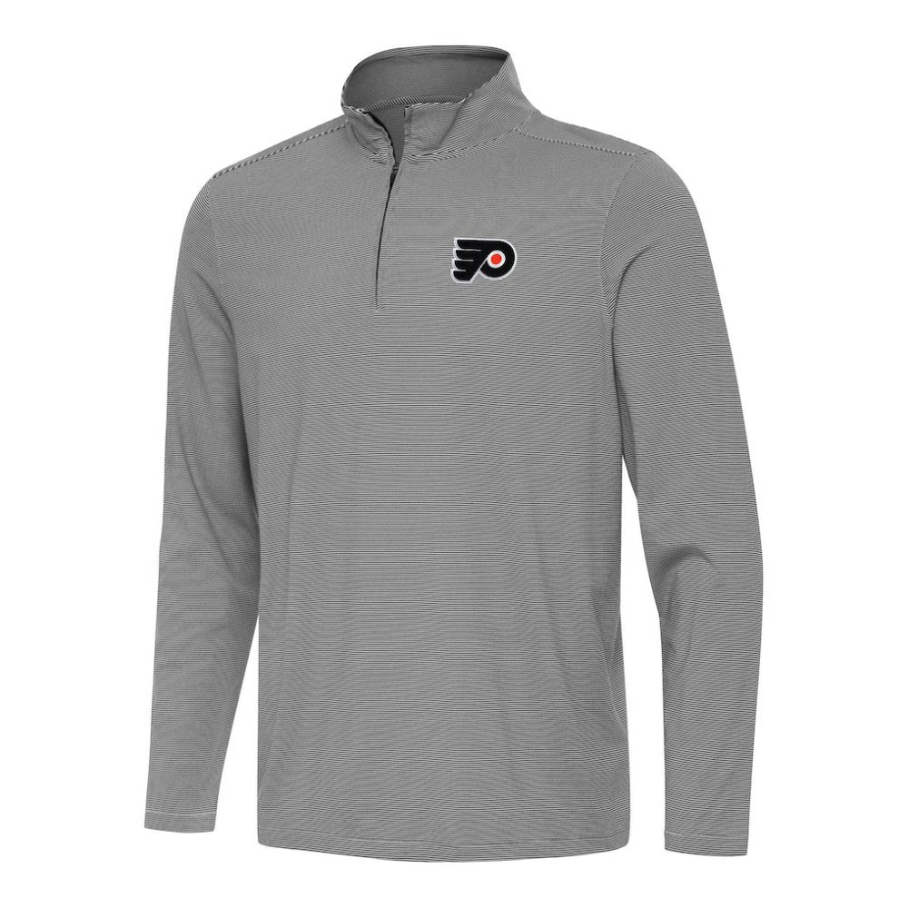 Philadelphia Flyers Antigua Twine Quarter-Zip Top - Black | US 202258257