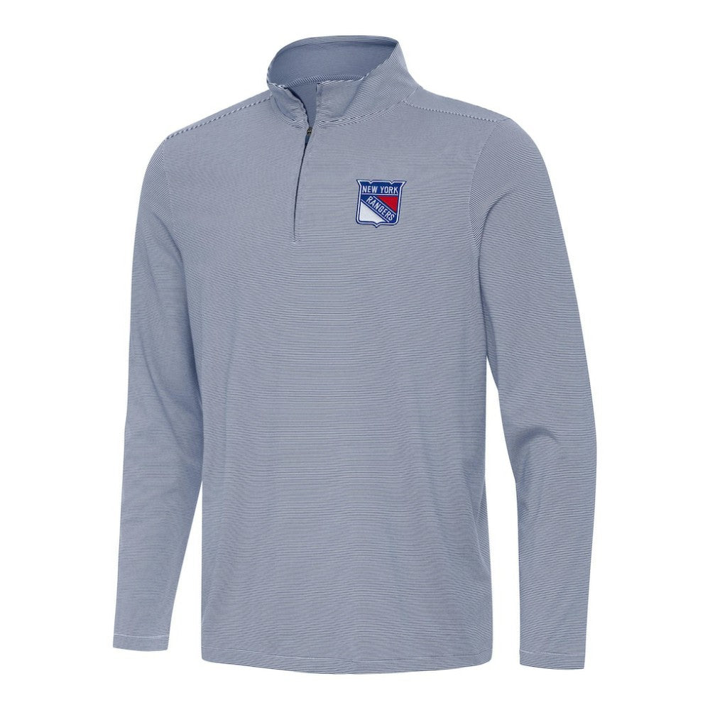 New York Rangers Antigua Twine Quarter-Zip Top - Navy | US 202258265