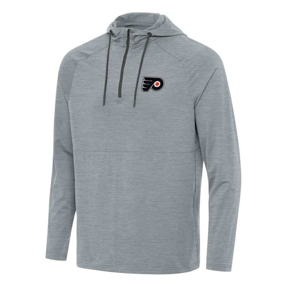 Philadelphia Flyers Antigua Spikes Quarter-Zip Hoodie - Heather Gray | US 202258398