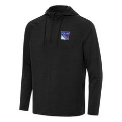 New York Rangers Antigua Spikes Quarter-Zip Hoodie - Heather Black | US 202258401