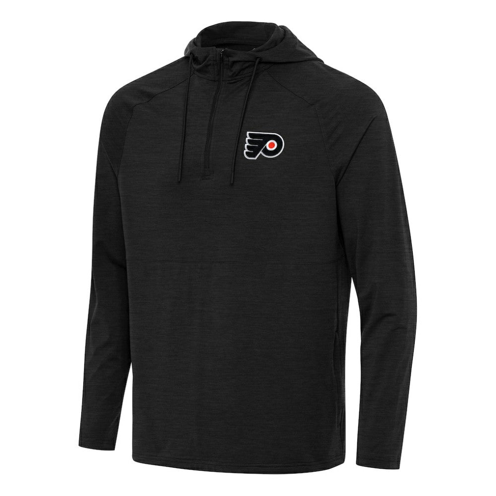 Philadelphia Flyers Antigua Spikes Quarter-Zip Hoodie - Heather Black | US 202258415