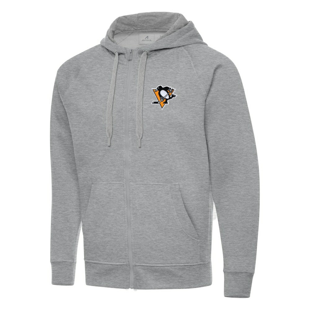 Pittsburgh Penguins Antigua Big & Tall Victory Full-Zip Hoodie - Heather Gray | US 202258476