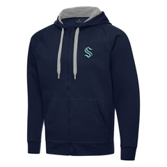 Seattle Kraken Antigua Big & Tall Victory Full-Zip Hoodie - Navy | US 202258490