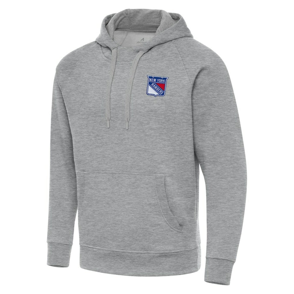 New York Rangers Antigua Big & Tall Victory Pullover Hoodie - Heather Gray | US 202258496