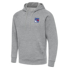 New York Rangers Antigua Big & Tall Victory Pullover Hoodie - Heather Gray | US 202258496