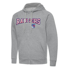 New York Rangers Antigua Big & Tall Victory Full-Zip Hoodie - Heather Gray | US 202258596
