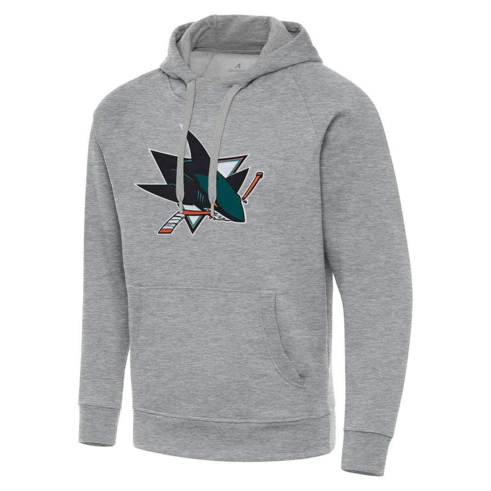 San Jose Sharks Antigua Big & Tall Victory Pullover Hoodie - Heather Gray | US 202258622