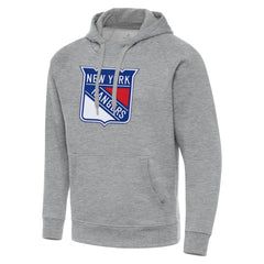 New York Rangers Antigua Big & Tall Victory Pullover Hoodie - Heather Gray | US 202258628