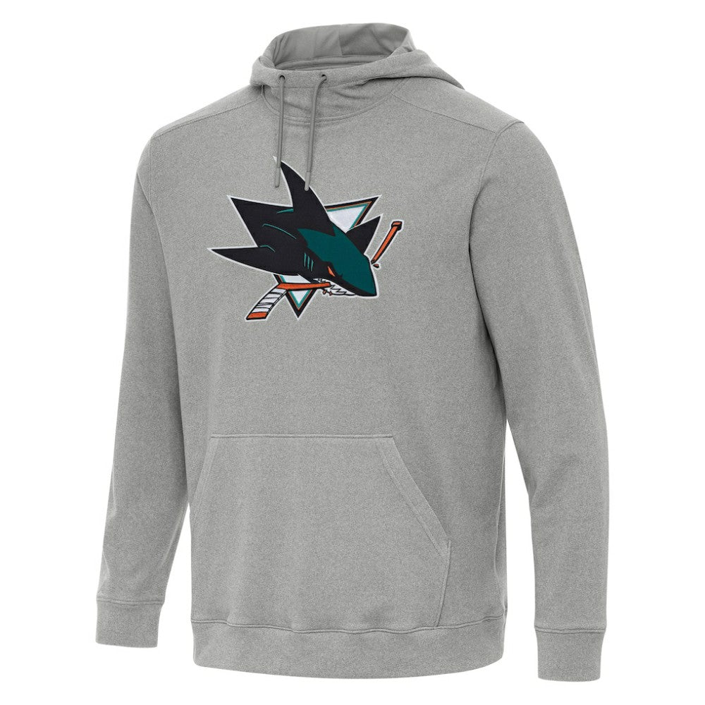 San Jose Sharks Antigua Cloud Pullover Hoodie - Heather Gray | US 202258644