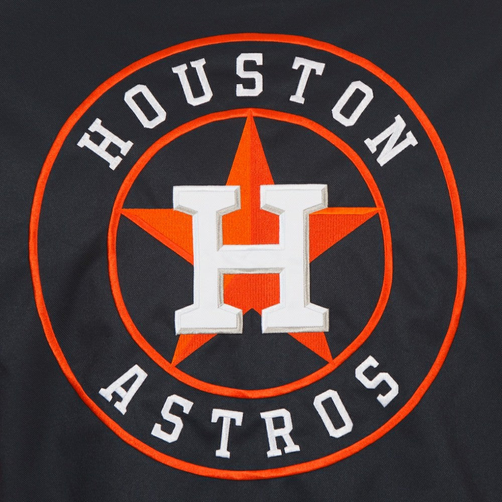 Houston Astros JH Design Youth Reversible Fleece Full-Snap Hoodie Jacket - Black Jackets