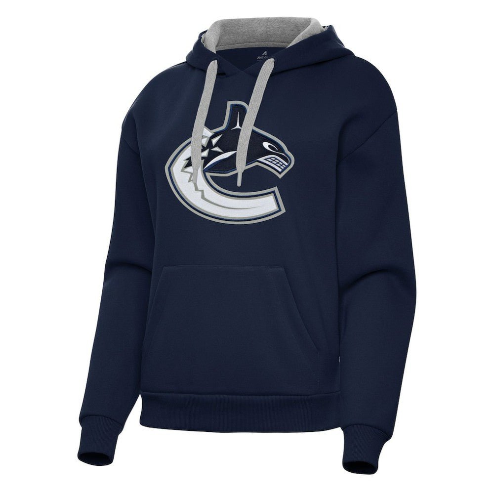 Vancouver Canucks Antigua Women's Victory Pullover Hoodie - Navy | US 202258871