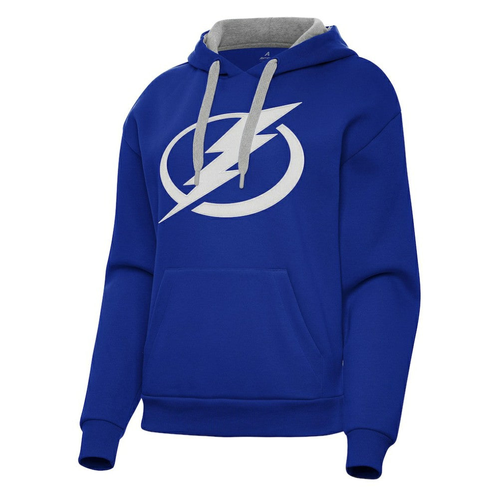 Tampa Bay Lightning Antigua Women's Victory Pullover Hoodie - Blue | US 202258895
