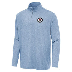 Winnipeg Jets Antigua Hunk Quarter-Zip Top - Heather Blue | US 202258987