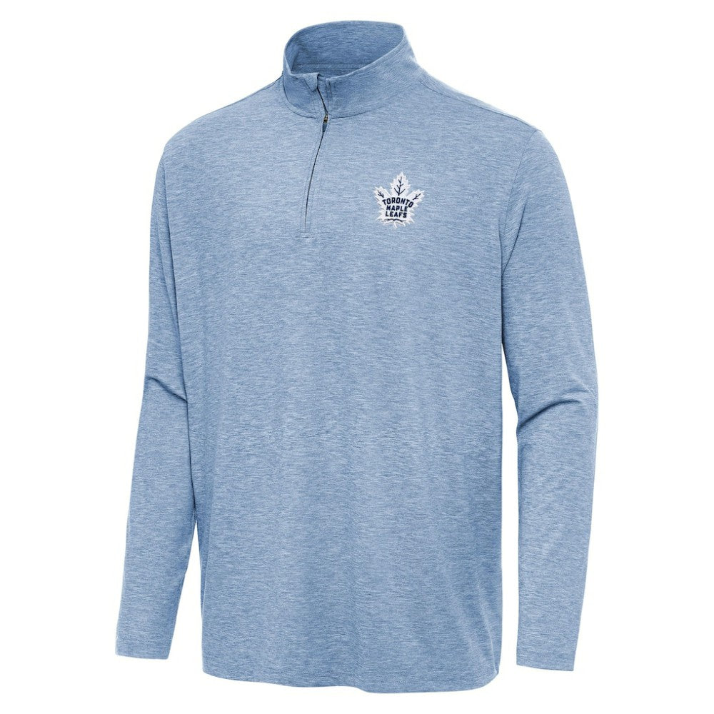 Toronto Maple Leafs Antigua Hunk Quarter-Zip Top - Heather Blue | US 202258988