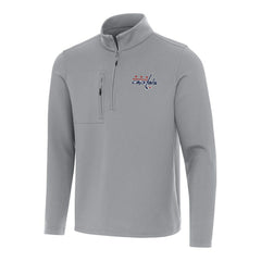 Washington Capitals Antigua Insider Quarter-Zip Top - Gray | US 202259040