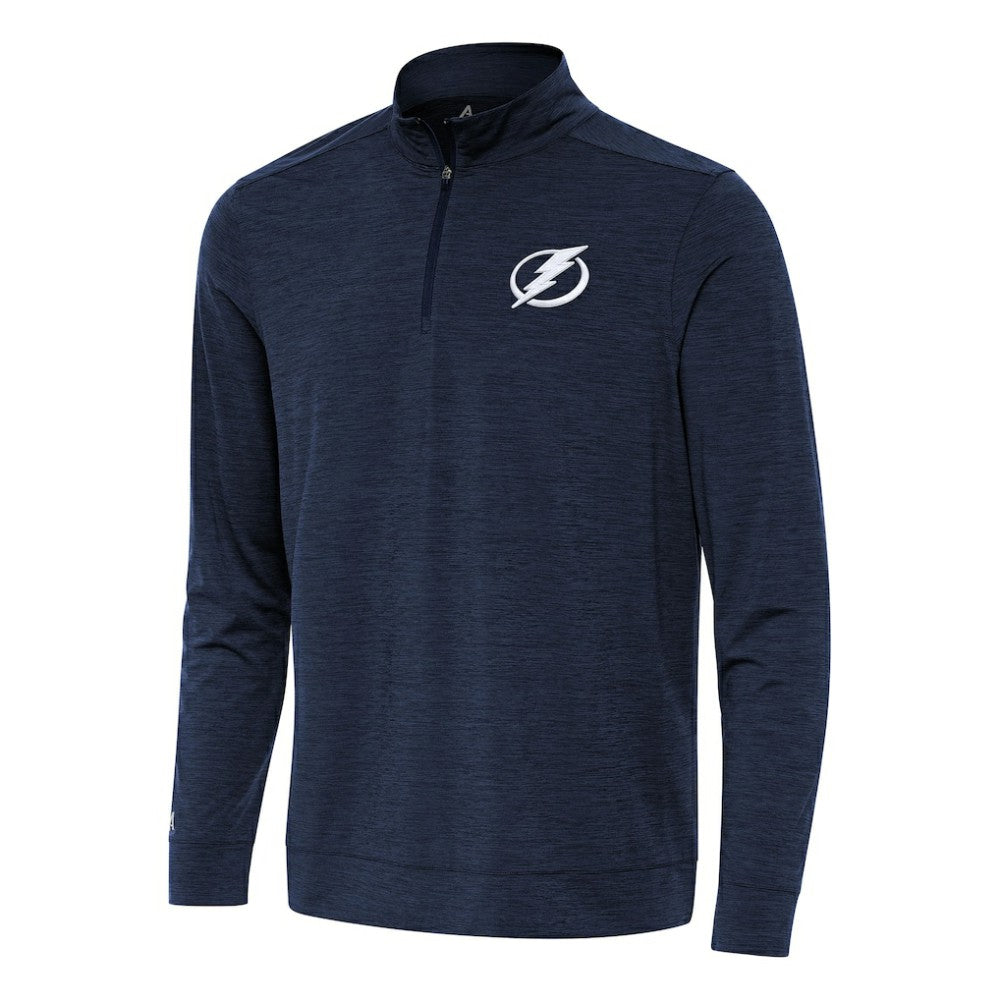 Tampa Bay Lightning Antigua Bright Quarter-Zip Top - Heather Navy | US 202259089