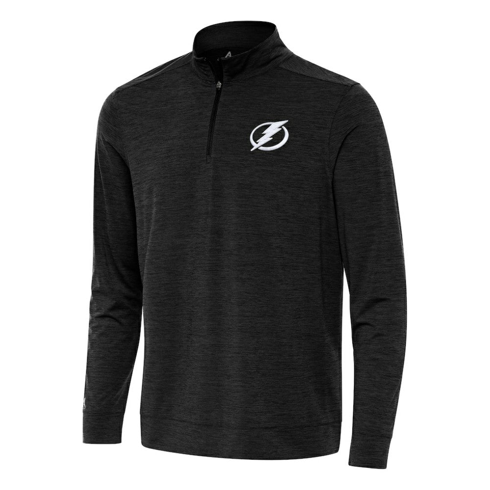 Tampa Bay Lightning Antigua Bright Quarter-Zip Top - Heather Black | US 202259090
