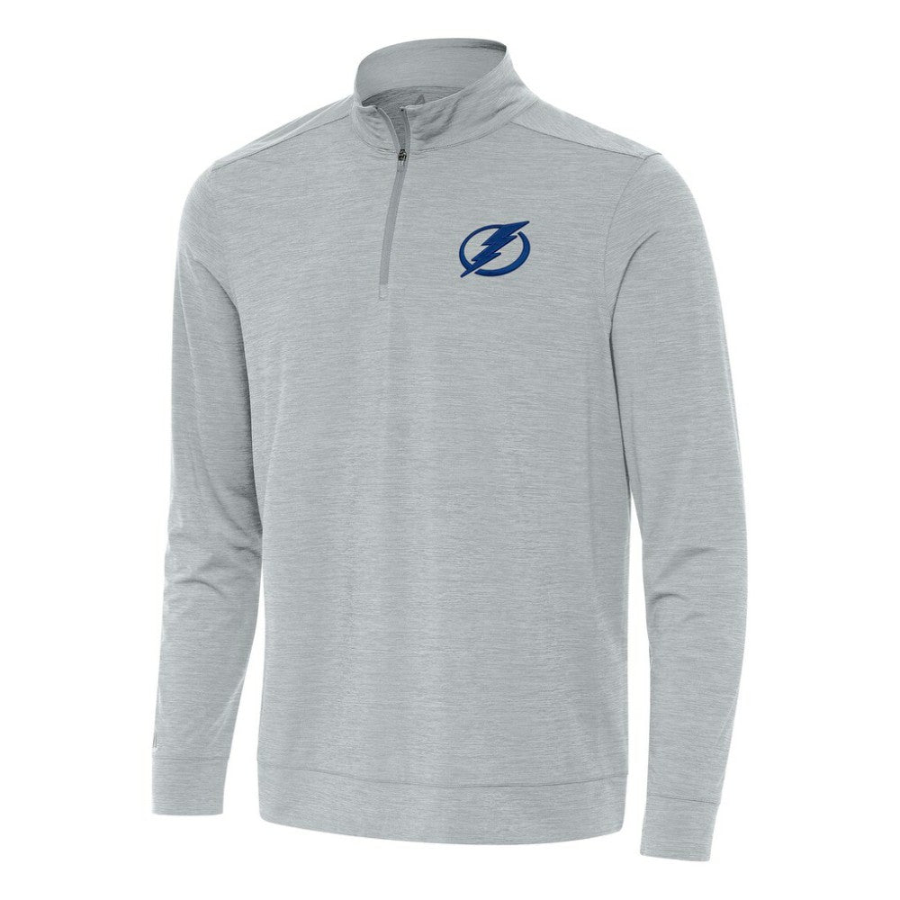 Tampa Bay Lightning Antigua Bright Quarter-Zip Top - Heather Gray | US 202259091