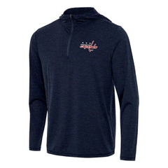 Washington Capitals Antigua Tidy Quarter-Zip Hoodie - Heather Navy | US 202259111