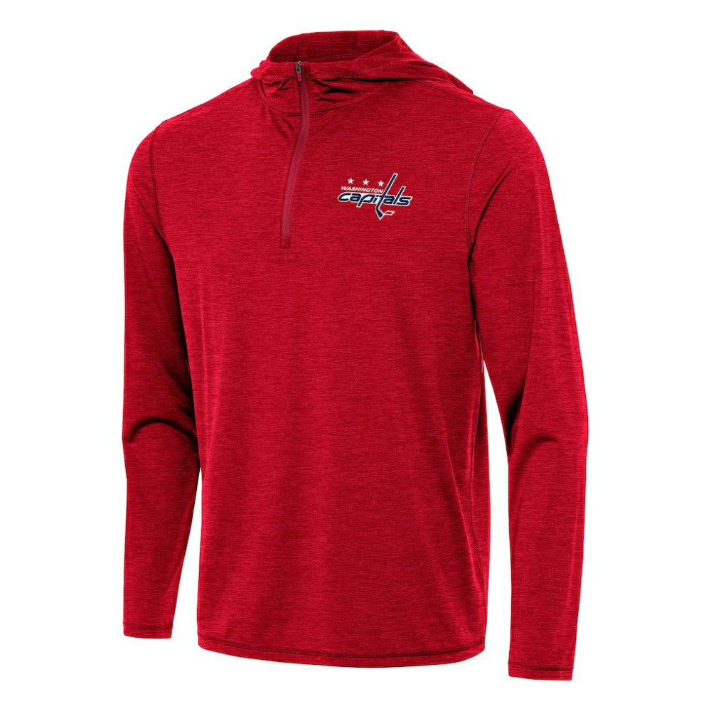 Washington Capitals Antigua Tidy Quarter-Zip Hoodie - Heather Red | US 202259112