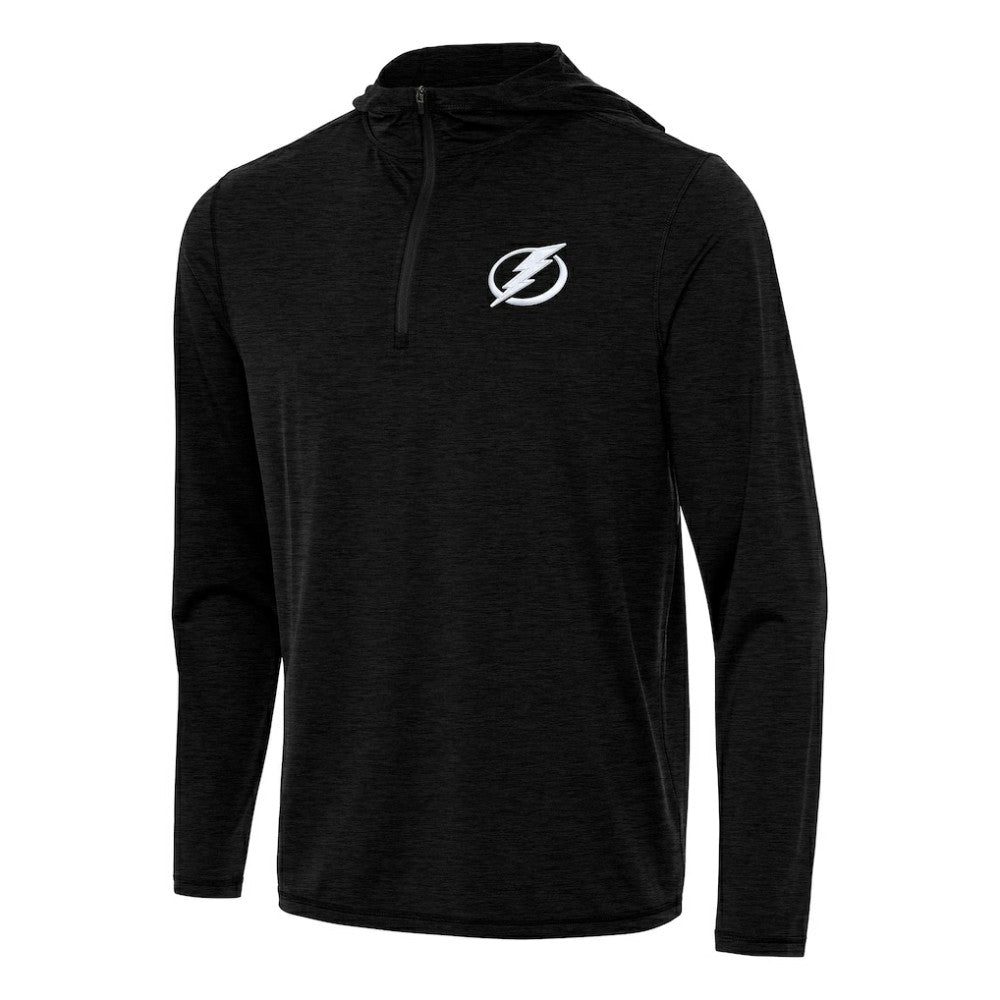 Tampa Bay Lightning Antigua Tidy Quarter-Zip Hoodie - Heather Black | US 202259117