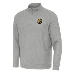 Vegas Golden Knights Antigua Subtle Quarter-Zip Sweatshirt - Heather Gray | US 202259448