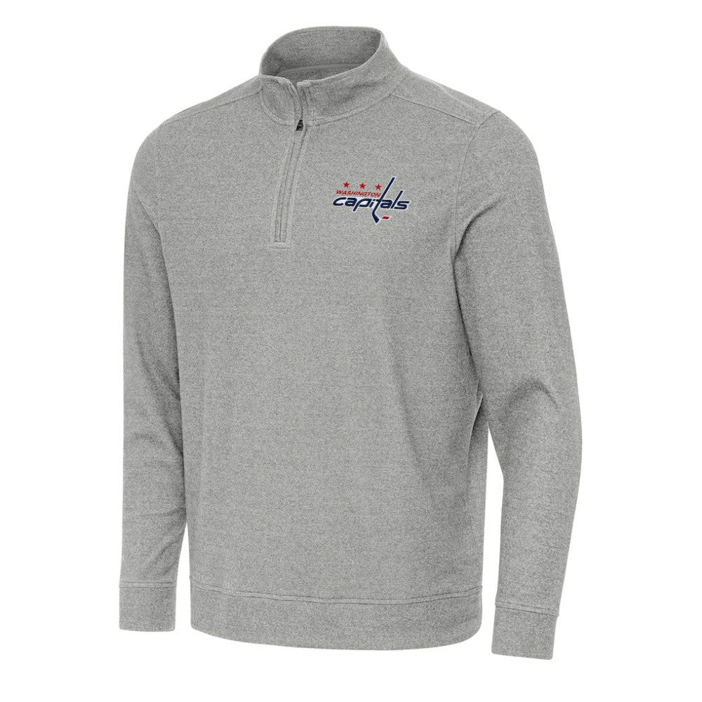 Washington Capitals Antigua Subtle Quarter-Zip Sweatshirt - Heather Gray | US 202259451