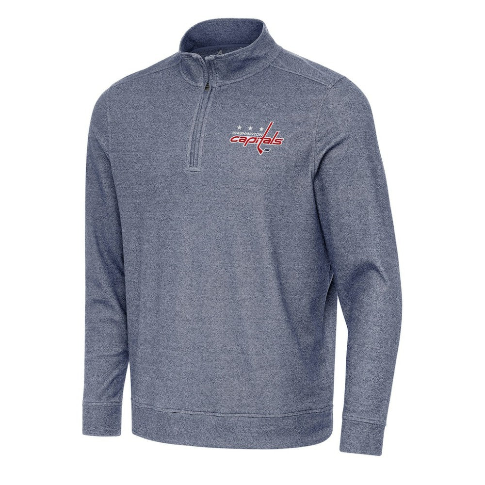 Washington Capitals Antigua Subtle Quarter-Zip Sweatshirt - Heather Navy | US 202259453