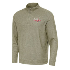 Washington Capitals Antigua Subtle Quarter-Zip Sweatshirt - Olive | US 202259456