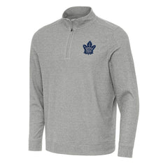 Toronto Maple Leafs Antigua Subtle Quarter-Zip Sweatshirt - Heather Gray | US 202259464