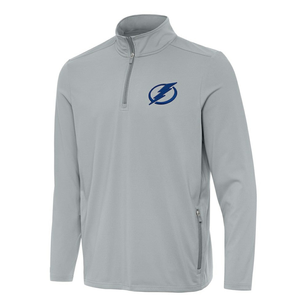 Tampa Bay Lightning Antigua Perilous Quarter-Zip Sweatshirt - Gray | US 202259476