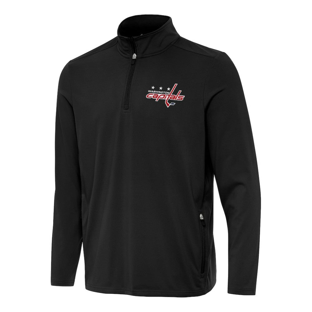 Washington Capitals Antigua Perilous Quarter-Zip Sweatshirt - Black | US 202259487